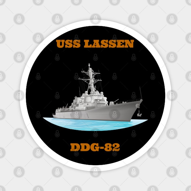 Lassen DDG-82 Destroyer Ship Magnet by woormle